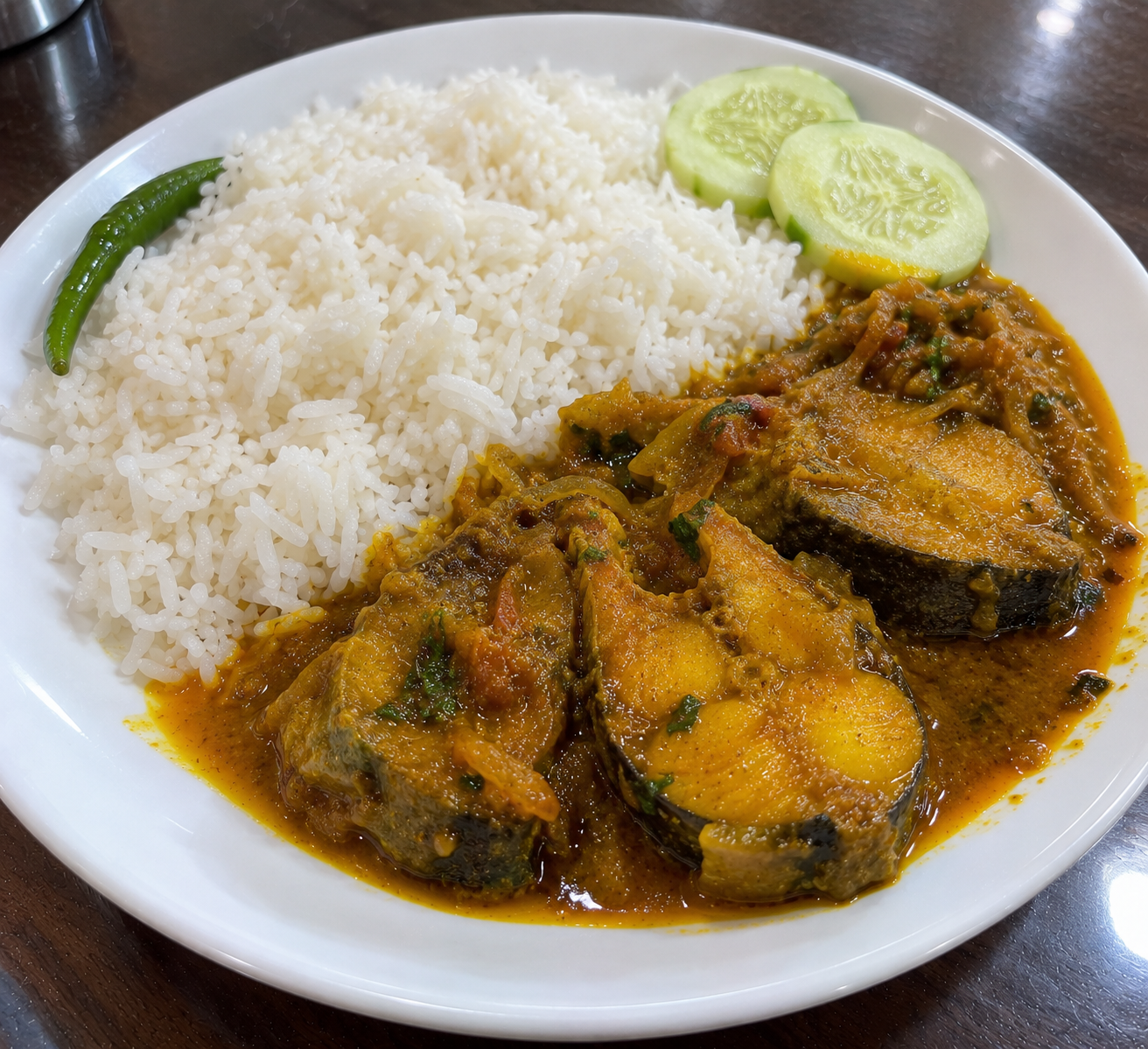 ভাত + মাছ